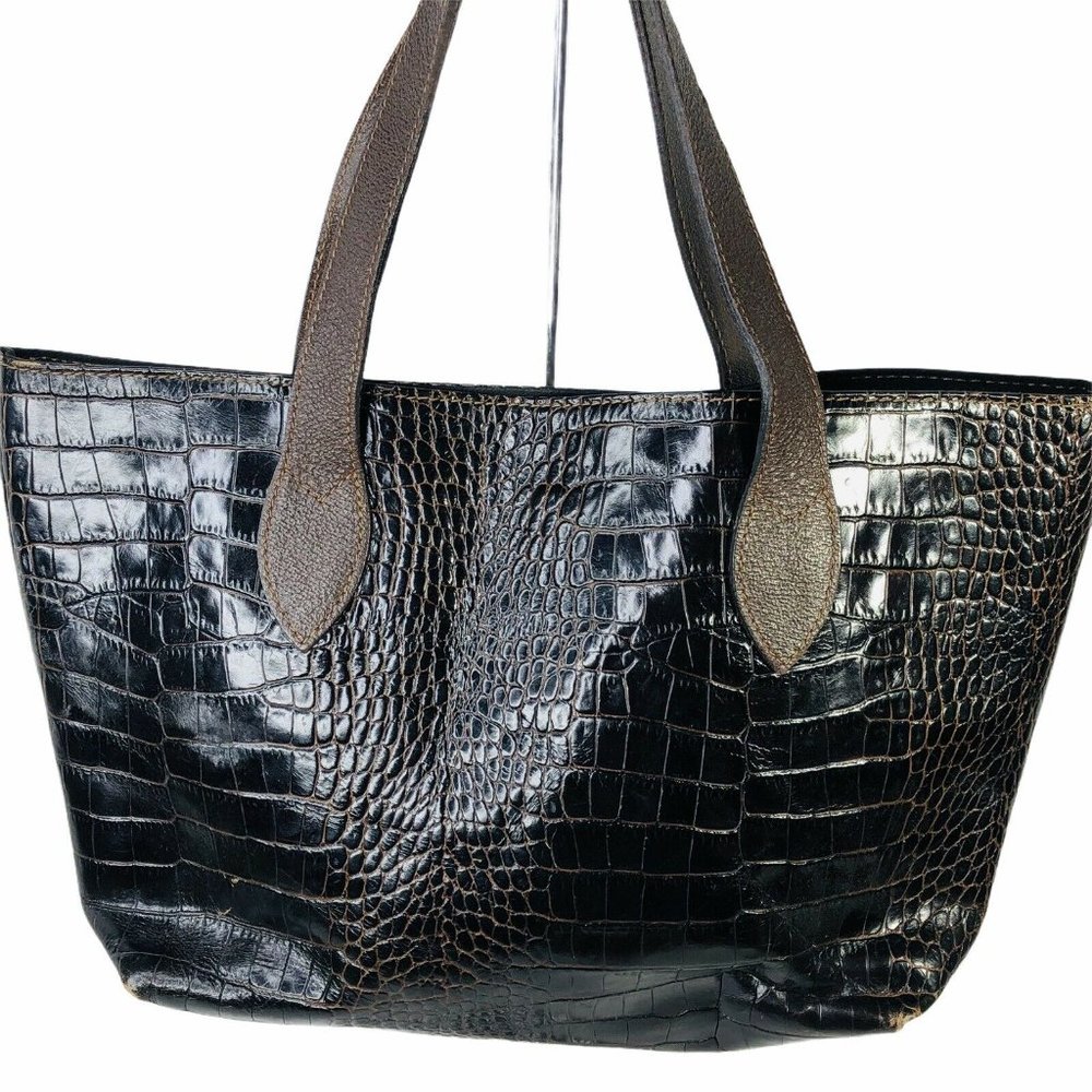 CASTELLARI Milano Italy Brown  Leather Bag Tote